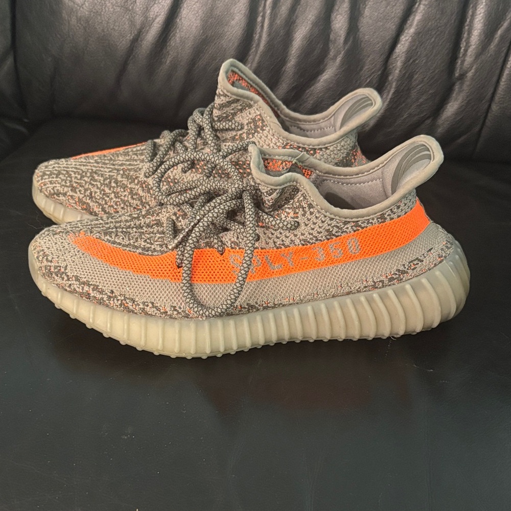 adidas Yeezy Boost 350 V2 Grey with Orange Stripe